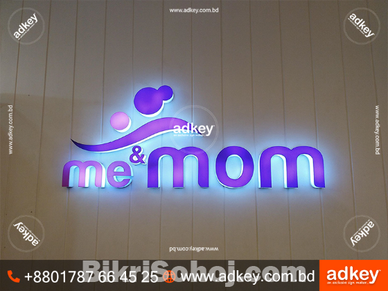 Acrylic Top Letter With Module LED Light Make By adkey ltd